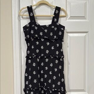 Black Floral Sleeveless Dress